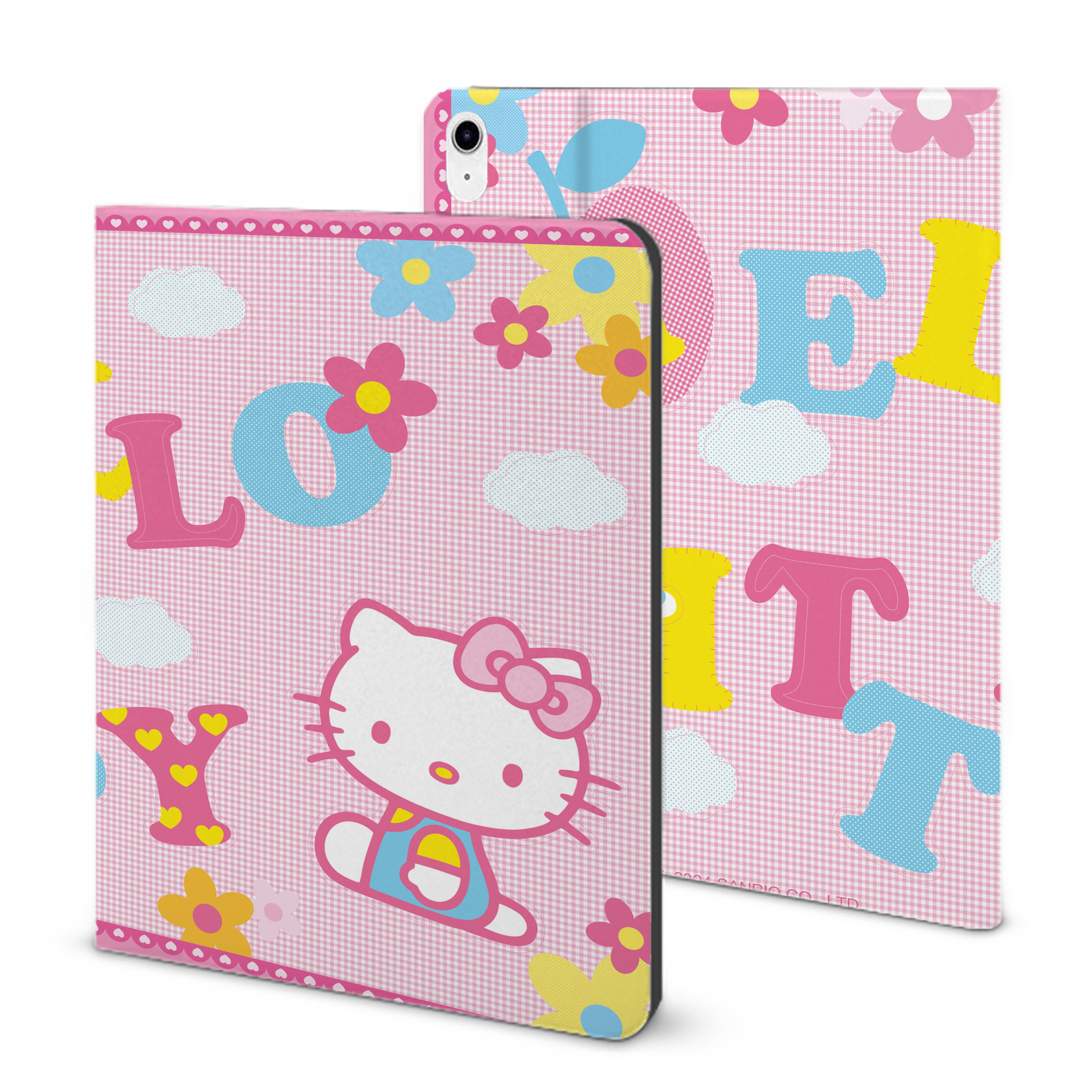 （画像用） Hello Kitty ハローキティ IPad ケース ブック型 PUレザー TPU 耐衝撃 軽量 薄型 ペン収納なし 全面保護 IPad 各モデル対応